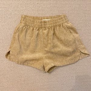 Molly Green Gold/Tan Gingham Shorts